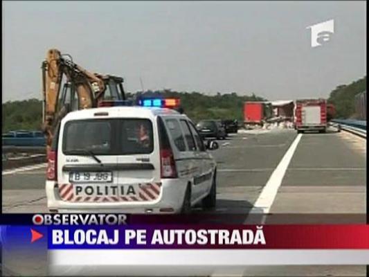 Blocaj pe Autostrada Soarelui