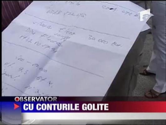 Cu conturile golite