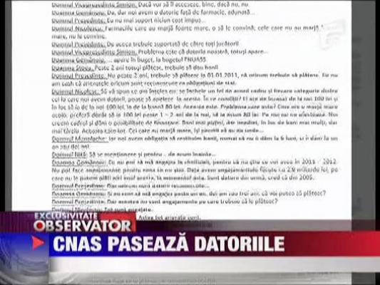 CNAS paseaza datoriile