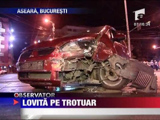 Lovita pe trotuar