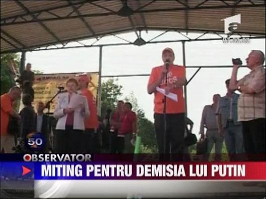 Miting pentru demisia lui Putin