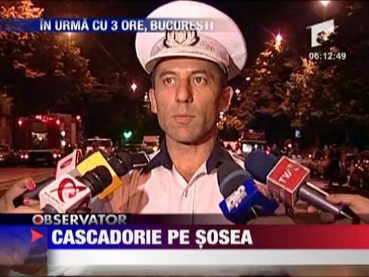 Cascadorie pe sosea, in Capitala