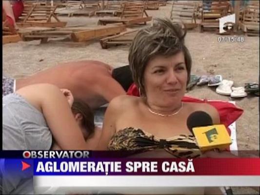 Aglomeratie spre casa, dinspre mare