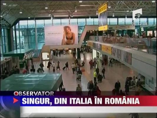 Copil singur, din Italia in Romania