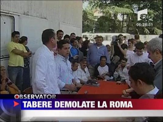 Tabere de rromi demolate in Italia