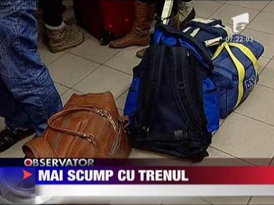 Biletele de tren mai scumpe cu 8 procente