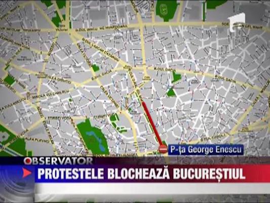 Protestele blocheaza Bucurestiul