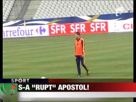 Apostol s-a accidentat si rateaza meciul cu Franta