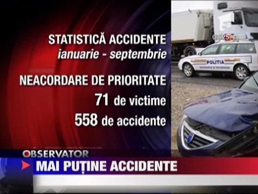 Statistica accidente ianuarie - septembrie