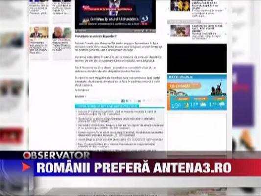 Romanii prefera antena3.ro