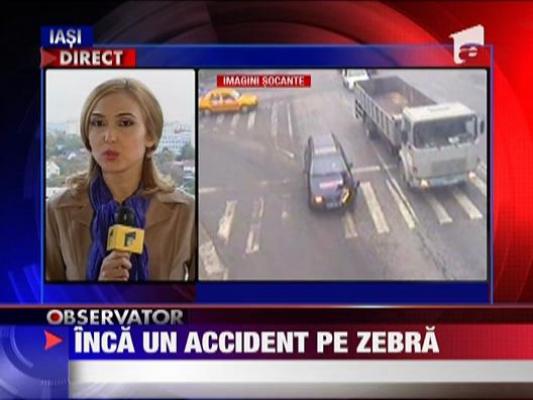 Inca un accident pe zebra