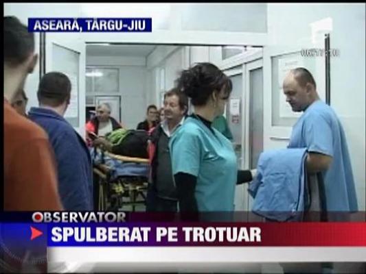 Tanar spulberat pe trotuar in Targu Jiu