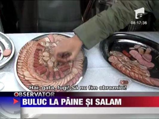 Buluc la paine si salam