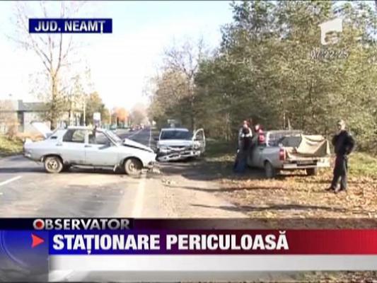 Staionare periculoasa! Accident grav