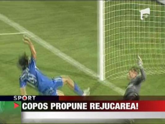Copos propune rejucarea meciului