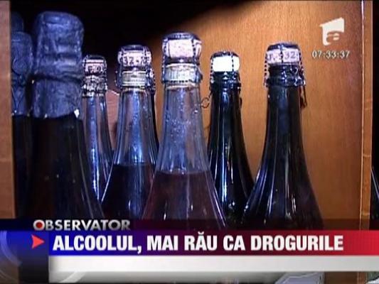 Alcoolul, mai nociv decat drogurile