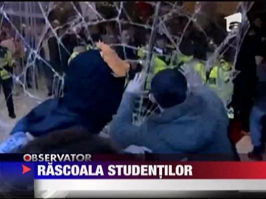 Rascoala studentilor sperie Londra