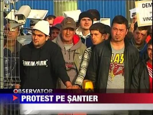 Protest pe santier