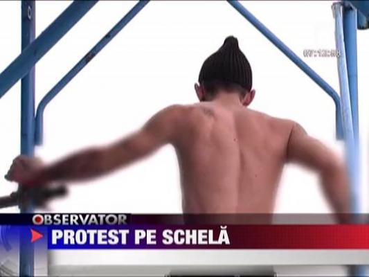 Protest pe schela