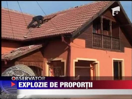 Explozie de proportii! Casa facuta praf