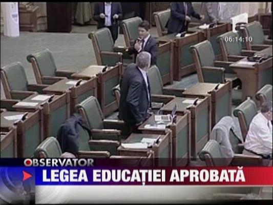 Legea educatiei aprobata