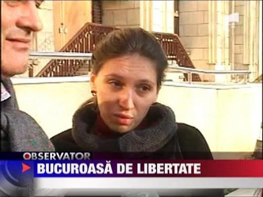 Asistenta Florentina Cirstea bucuroasa de libertate