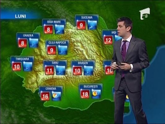 Vremea pentru urmatoarele 3 zile