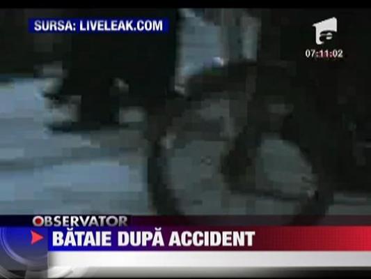 IMAGINI SOCANTE / Bataie dupa accident