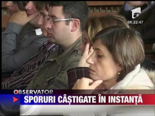 Sporuri castigate in instanta