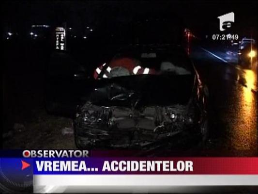 Accidente din cauza ploii si a vitezei