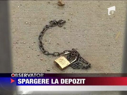 Jaf la un depozit de alimente din Arges