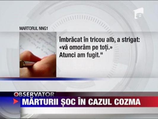 Marturii soc in cazul Marian Cozma