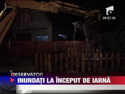 Inundati la inceput de iarna