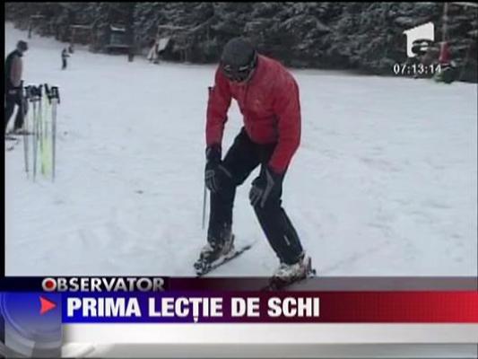 Prima lectie de schi!