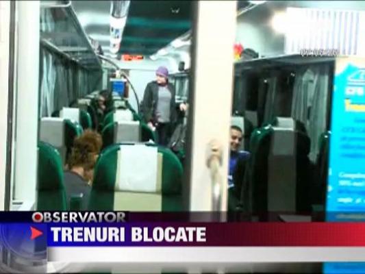 Trenuri blocate in Mehedinti