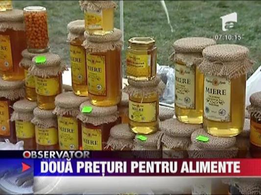 Doua preturi pentru alimente