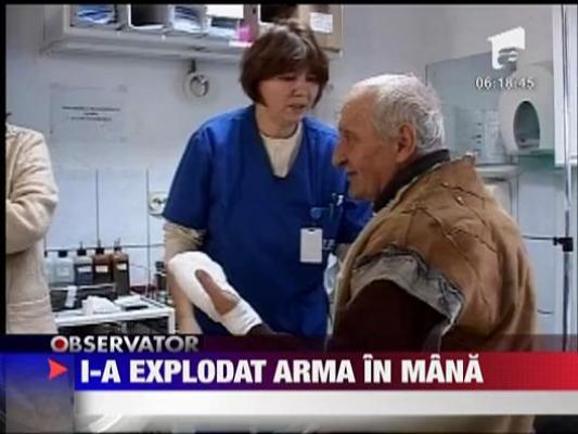 I-a explodat arma in mana