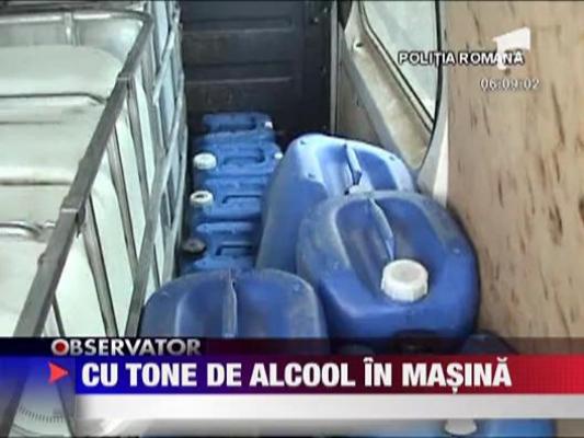 Barbat retinut pentru transport ilegal de alcool
