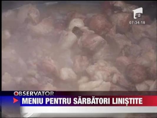 Meniu pentru sarbatori linistite