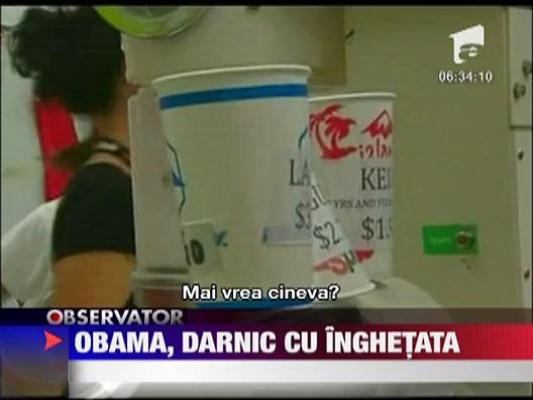 Obama, darnic cu inghetata