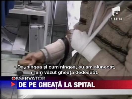 De pe gheata la spital