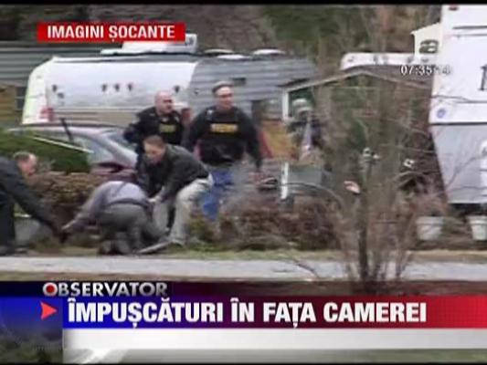 Imagini socante!! Politist impuscat in direct