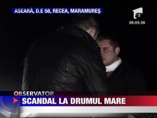 Scandal in trafic pe o sosea din Maramures