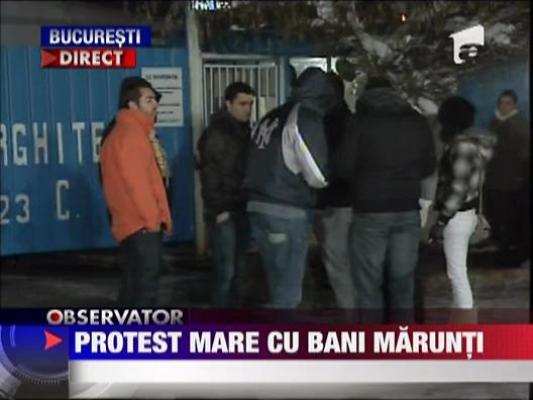 Protest mare cu bani marunti