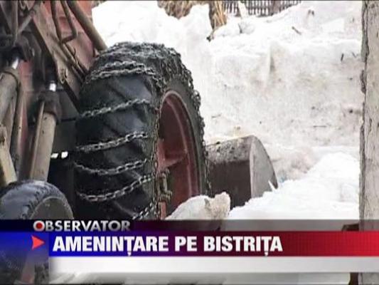 Amenintare de gheata pe raul Bistrita