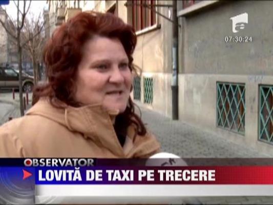 O femeie din Timisoara a fost lovita pe zebra de un taximetrist