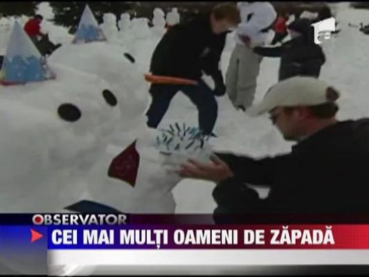 Recordul mondial pentru cei mai multi oameni de zapada