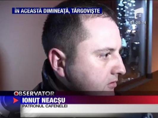 Un incendiu puternic a mistuit o cafenea din centrul vechi al orasului Targoviste