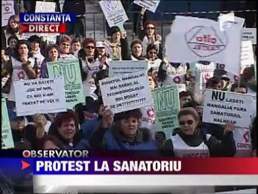 Protest la Sanatoriului de Recuperare din Mangalia