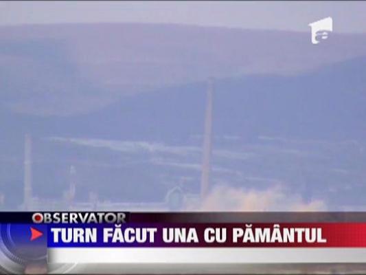 Turn inalt de 204 metri, dinamitat in Dej